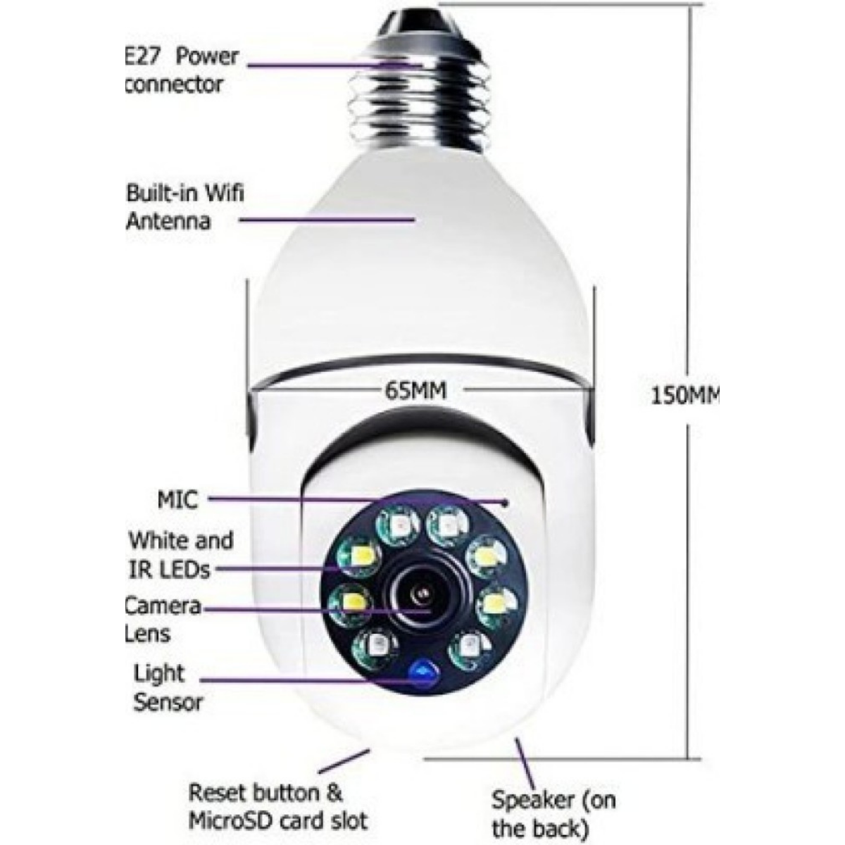 BULB SECURITY CAMERA 360 DEGREE| 100% GENUINE