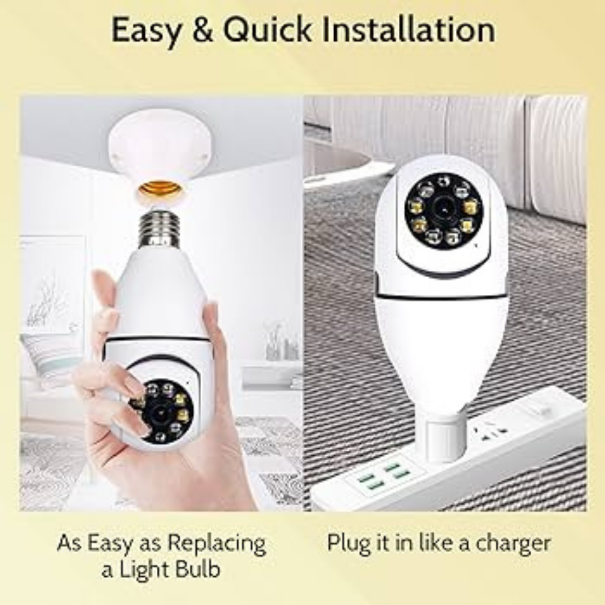 BULB SECURITY CAMERA 360 DEGREE| 100% GENUINE