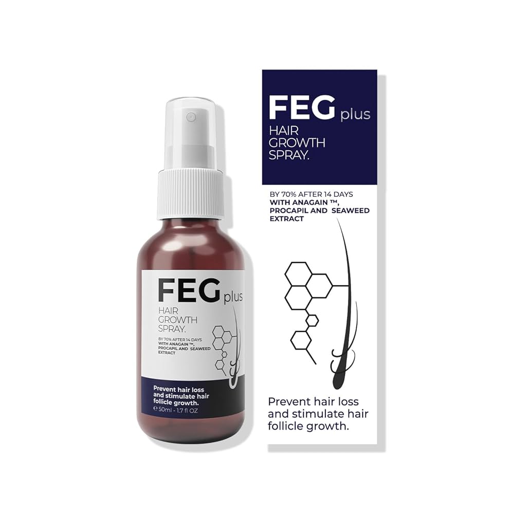 FEG Hair Growth Spray Plus With Free Derma Roller, Suitable For Both Men and Women